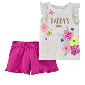 Toddler 2-Piece Daddy's Girl Tee & Short Set